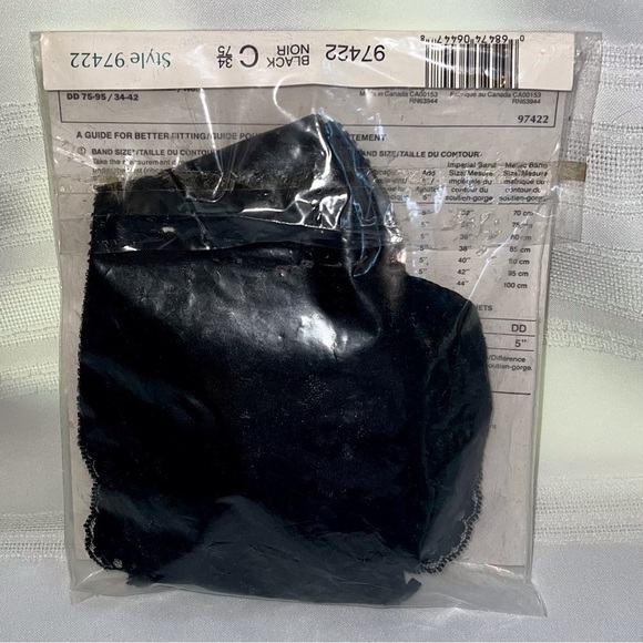 $5 ADD ON with $15+ Bundle Bali International Edition Bra 34C NWOT Blk Vintage - Picture 5 of 10